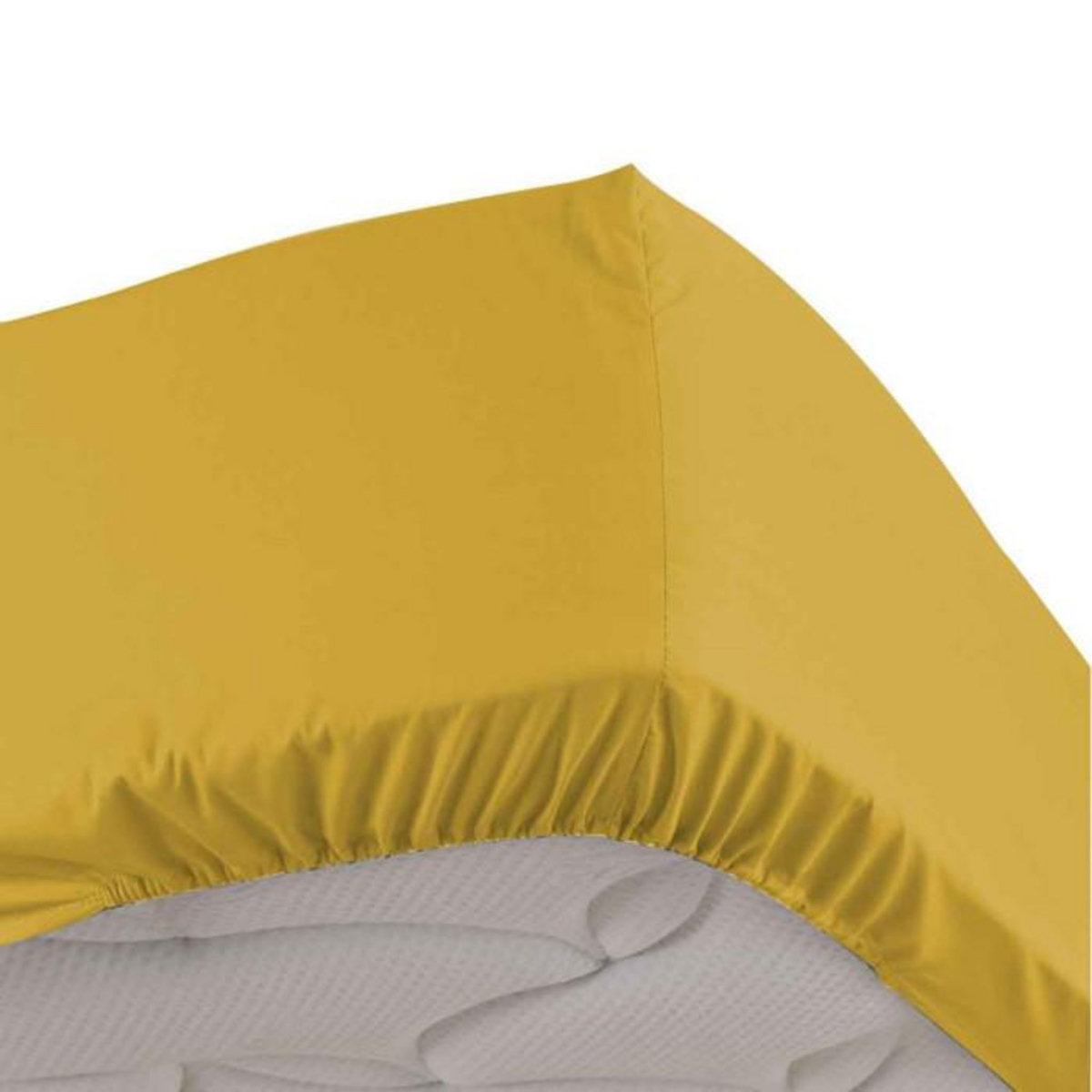 Paris Prix Drap Housse  Percaline  140x190cm Ocre