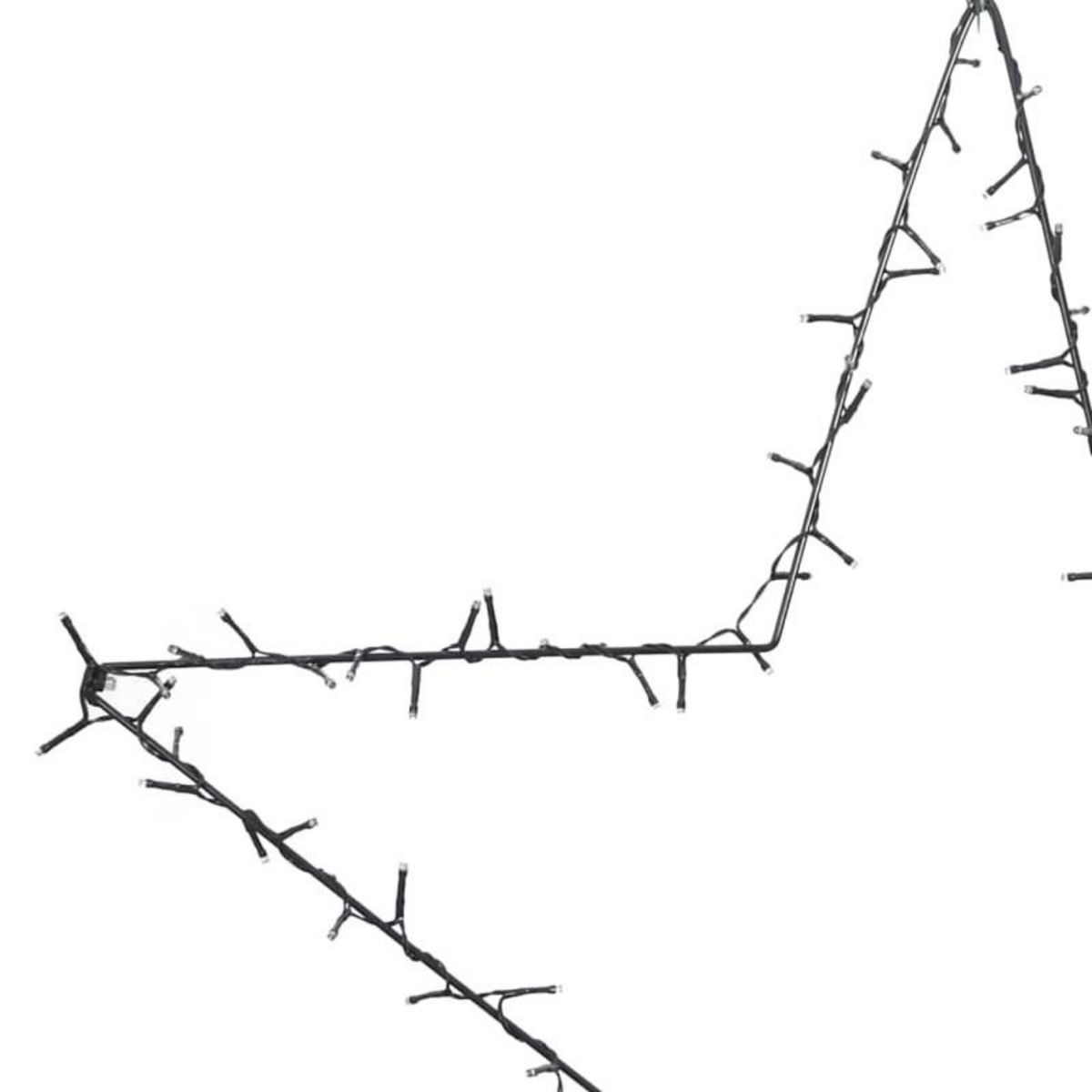 VIDAXL Lumières de Noël silhouette d étoile 115 LED blanc chaud