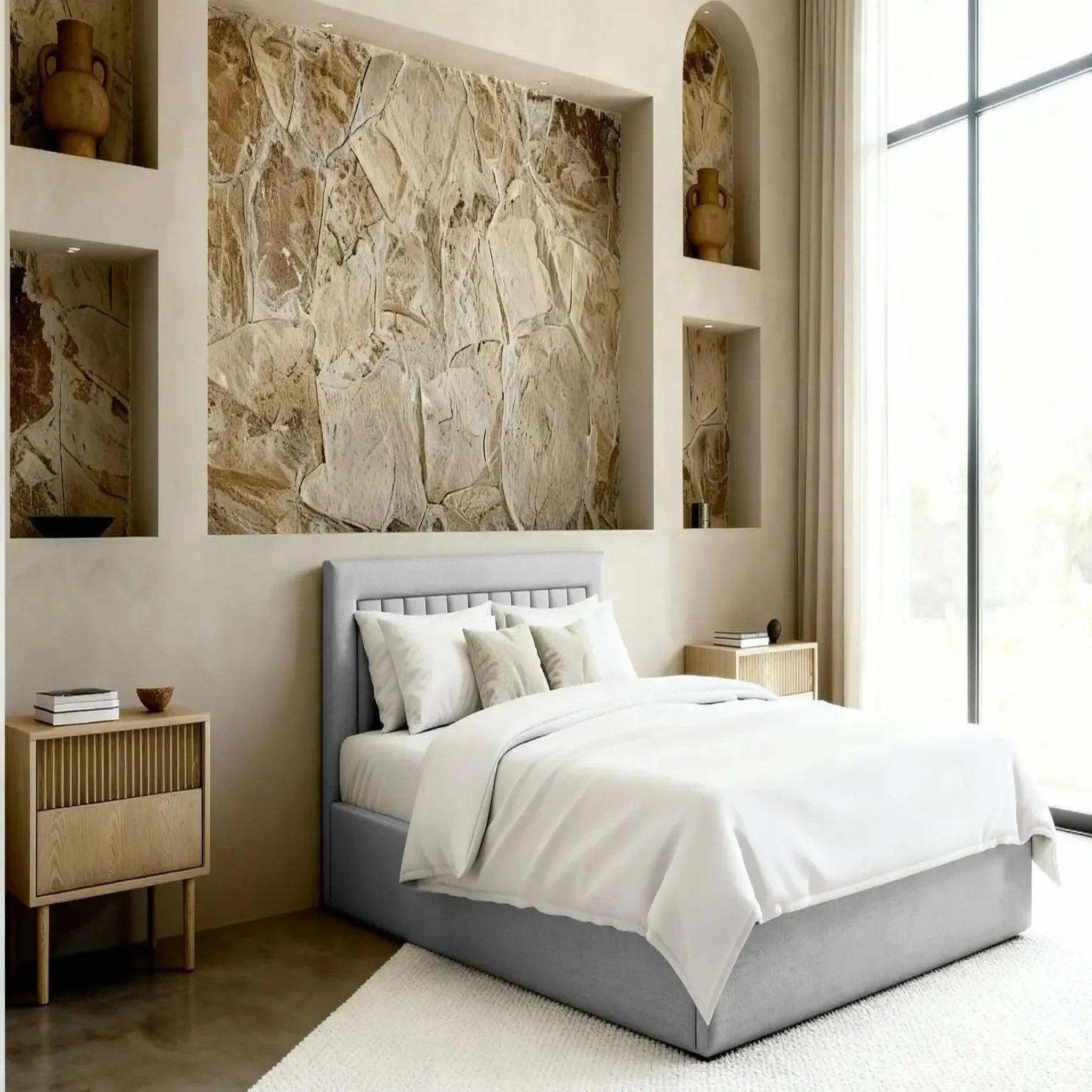 Voir la diapositive 5 : CASANOVA PARIS Camille - lit coffre tissu velours