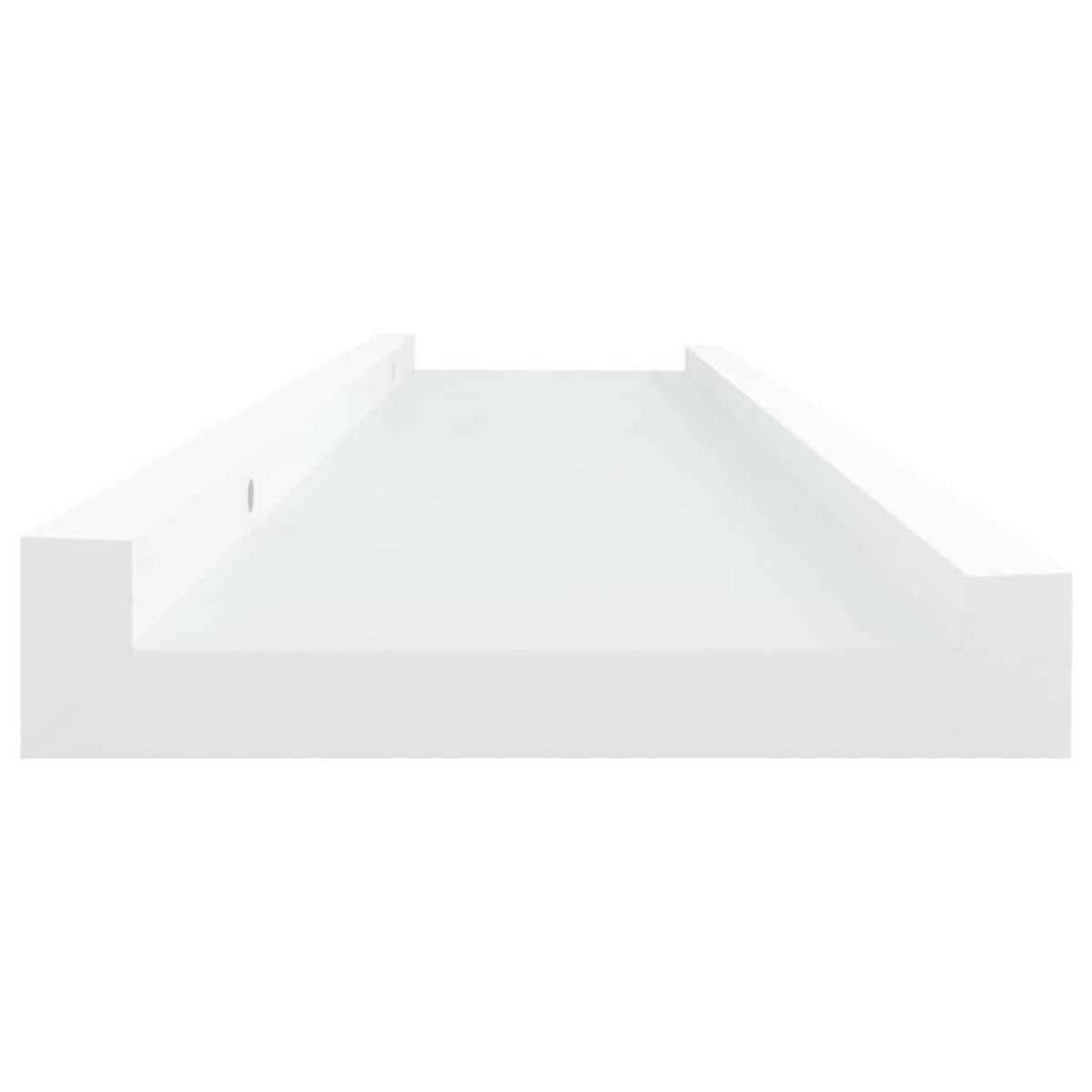 VIDAXL Etageres a rebord pour cadre photo 2 pcs Blanc 40x9x3 cm MDF