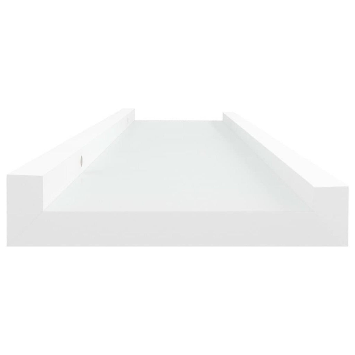 VIDAXL Etageres a rebord pour cadre photo 2 pcs Blanc 40x9x3 cm MDF