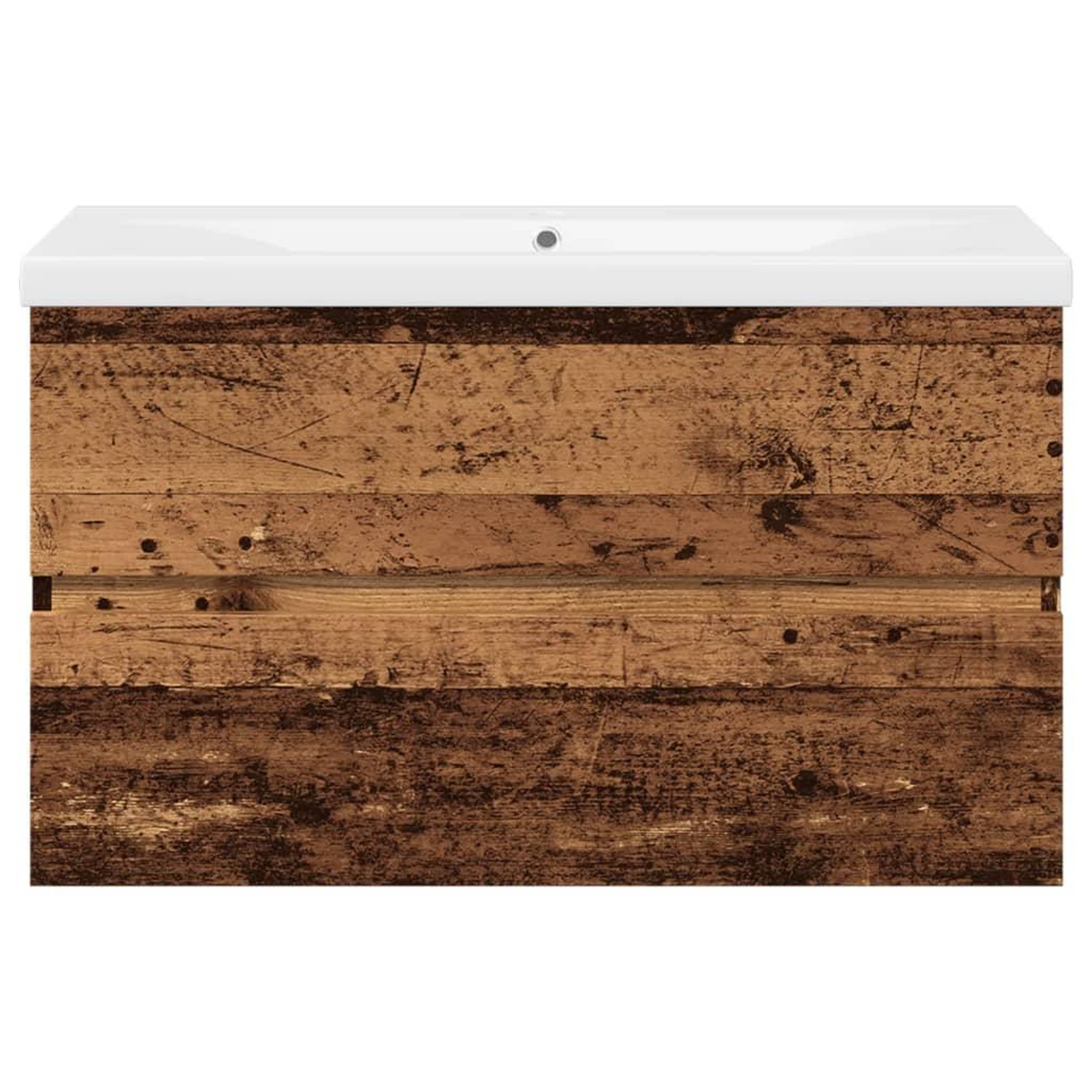 Voir la diapositive 5 : VIDAXL Armoire lavabo avec bassin integre vieux bois