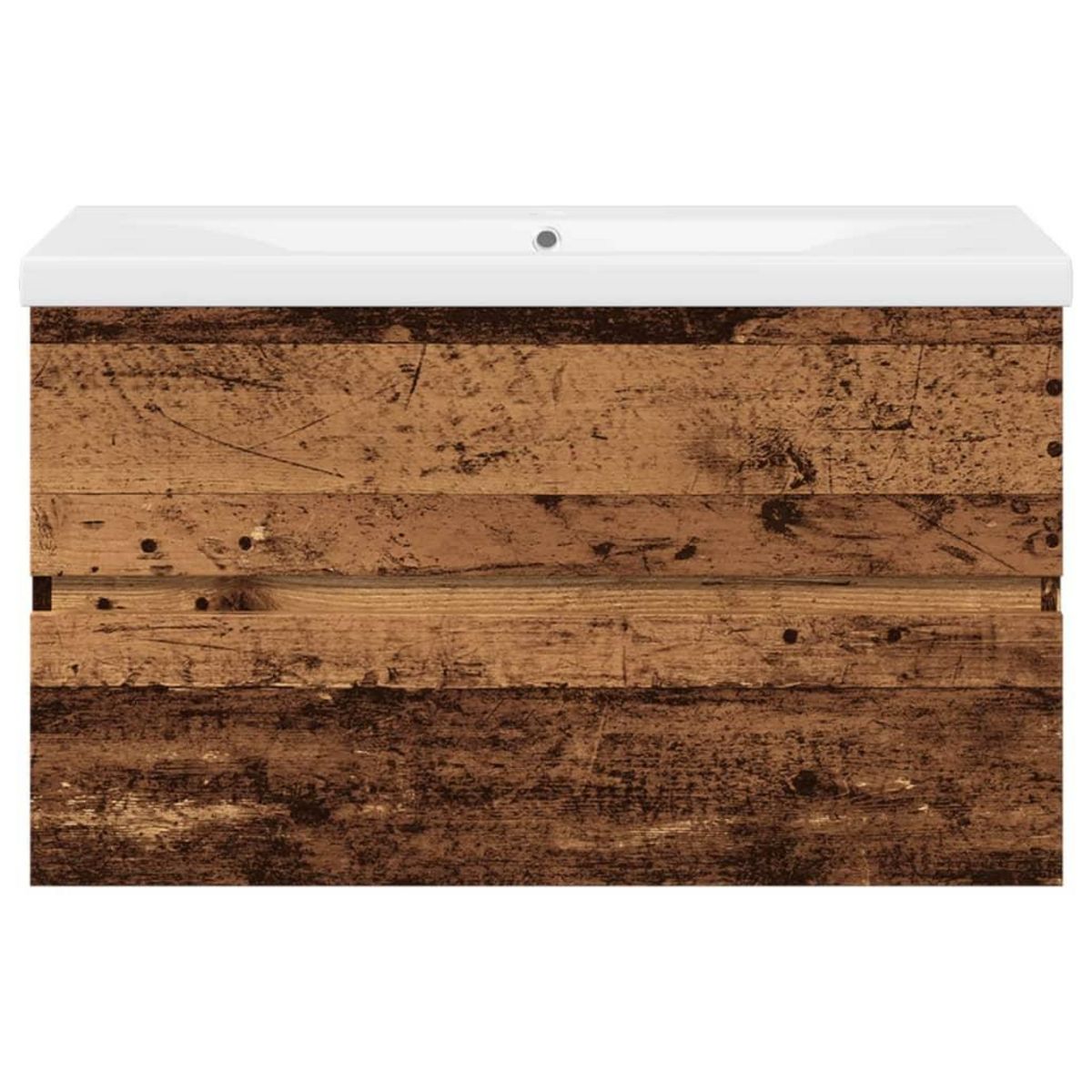 VIDAXL Armoire lavabo avec bassin integre vieux bois