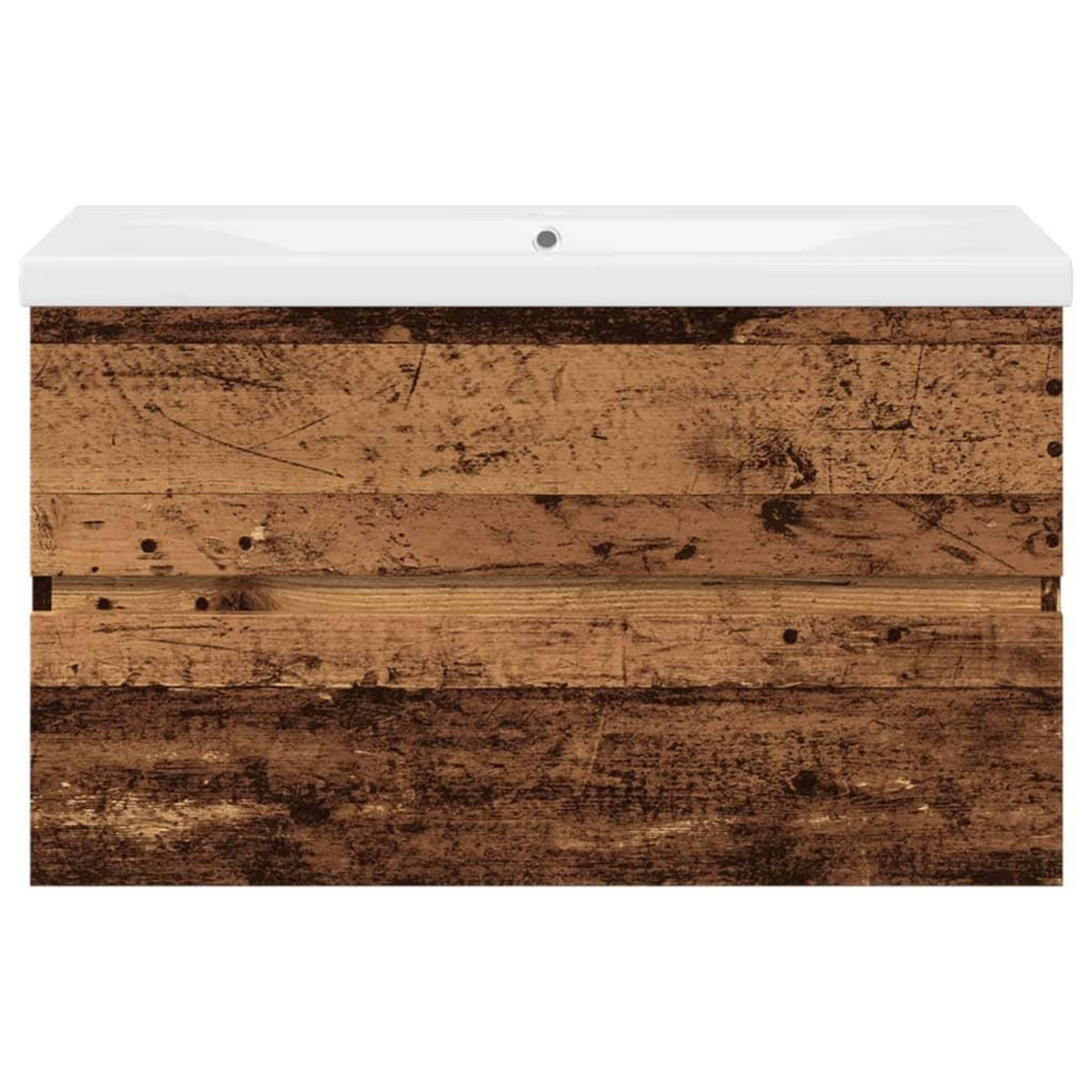 VIDAXL Armoire lavabo avec bassin integre vieux bois