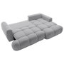 Voir la diapositive 2 : BEST MOBILIER Yulin - canapé d'angle droit 4 places convertible avec coffre en tissu bouclette