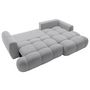 Voir la diapositive 2 : BEST MOBILIER Yulin - canapé d'angle droit 4 places convertible avec coffre en tissu bouclette