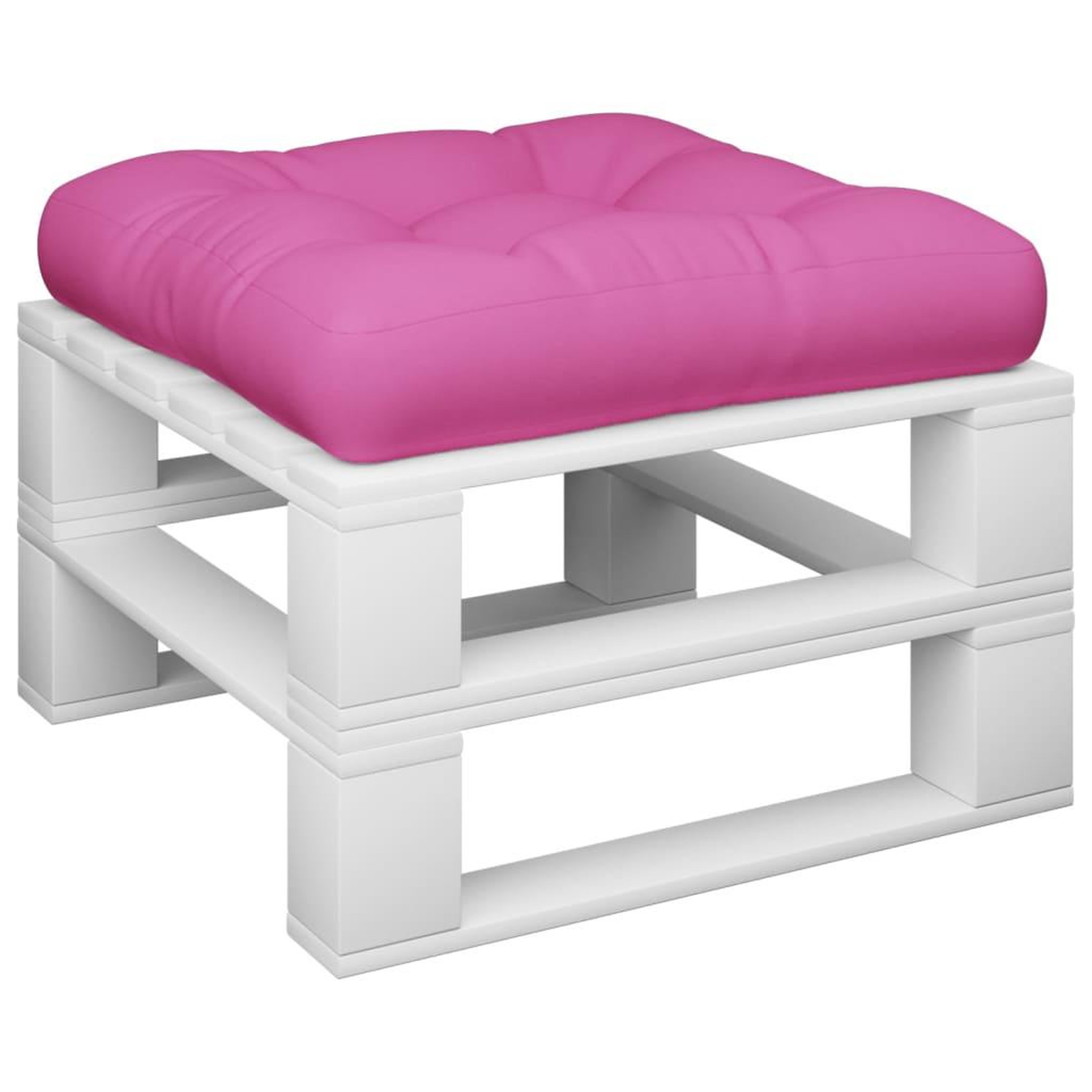 Voir la diapositive 3 : VIDAXL Coussin de palette Rose 50x50x12 cm tissu