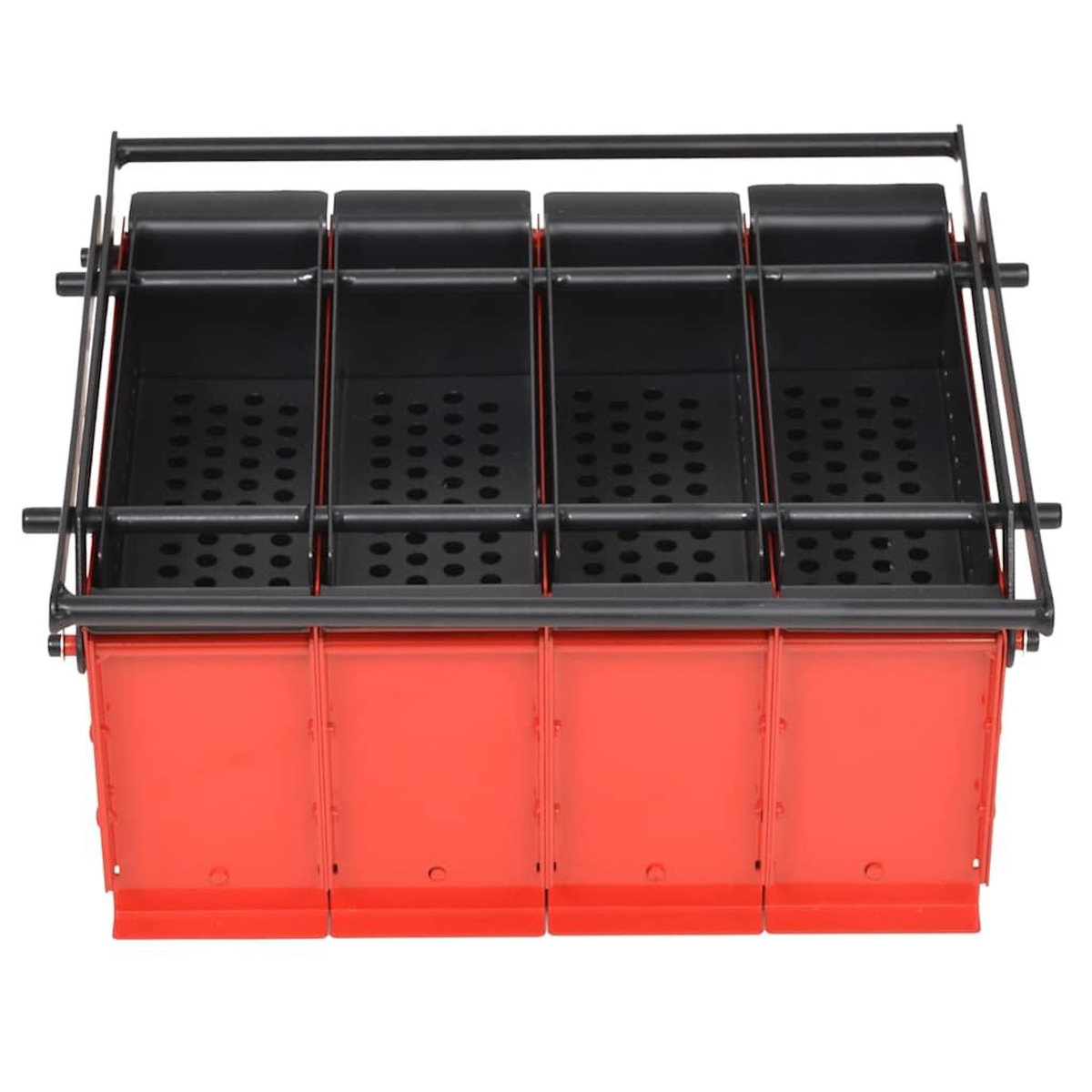 VIDAXL Presse a papier de recyclage acier 38x31x18 cm noir et rouge