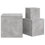 Voir la diapositive 5 : VIDAXL Tables d'appoint 3 pcs Gris beton Bois d'ingenierie
