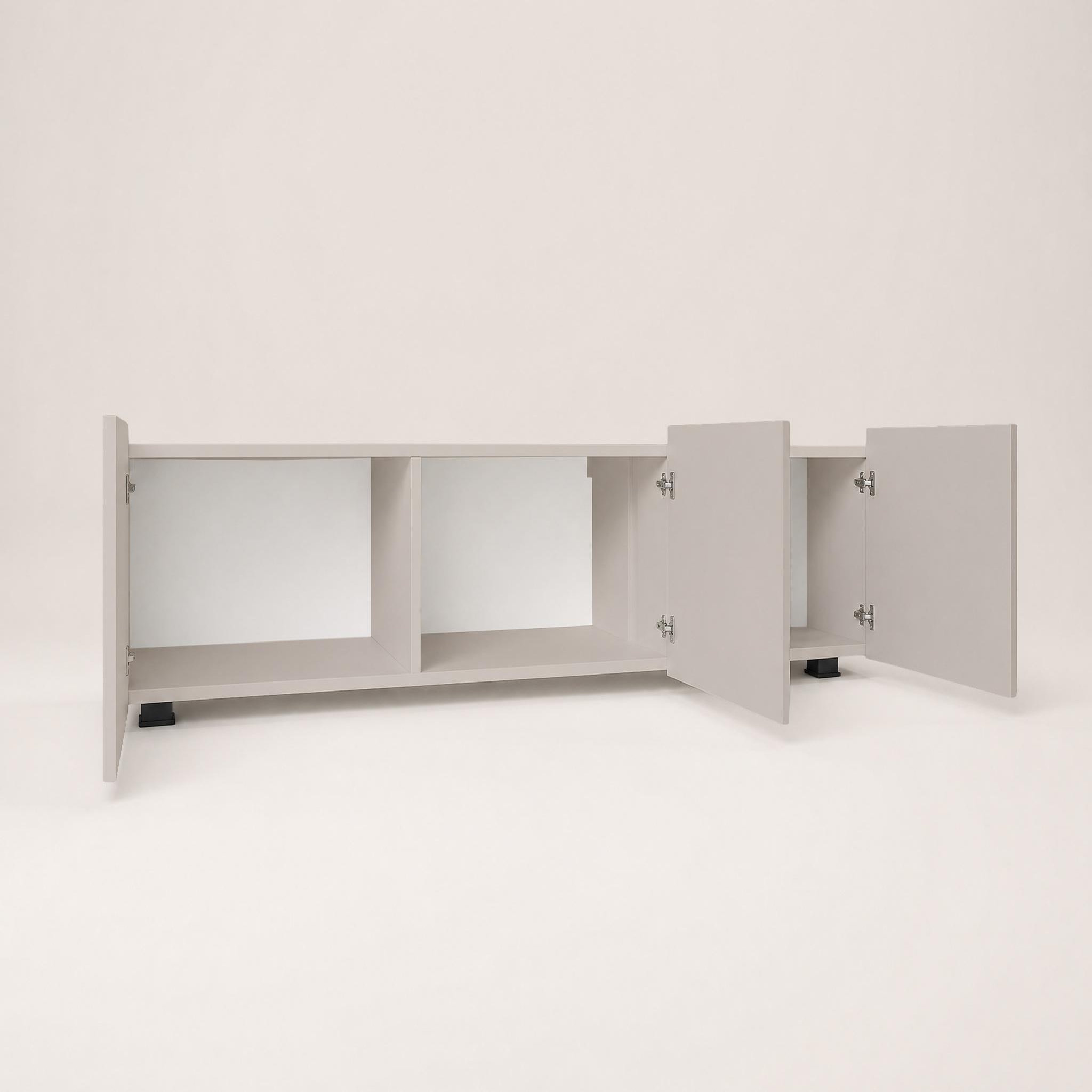 Voir la diapositive 6 : BEST MOBILIER Alix - meuble tv modulable 150 cm - 3 portes