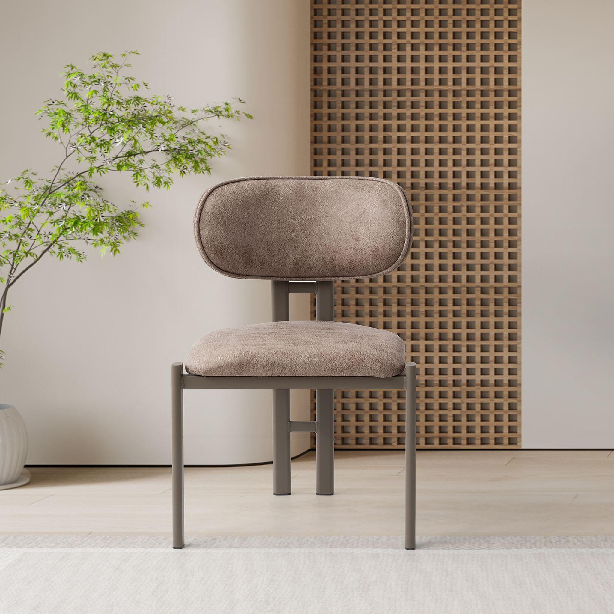 Voir la diapositive 2 : Habitat et Jardin Ensemble de chaises (2 pièces) en métal  muriz  - vison