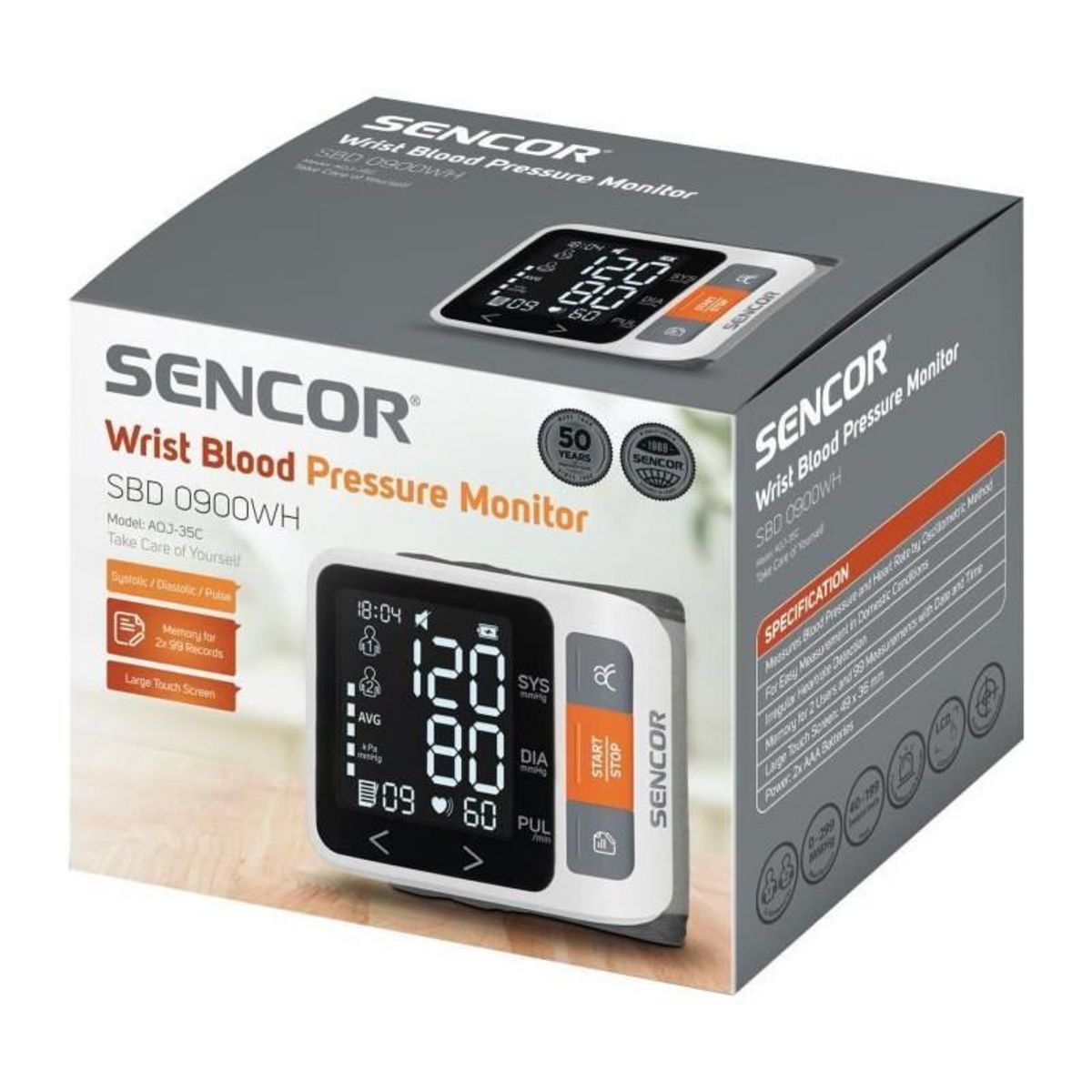 SENCO Tensiometre numérique - SENCOR - SBD 0900WH - Blanc