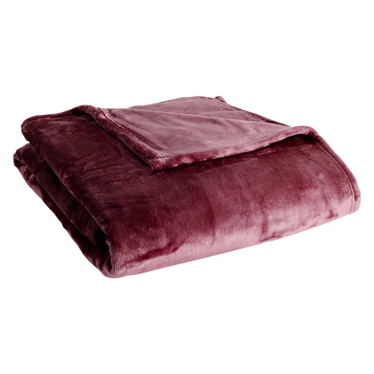 ACTUEL Plaid uni en polyester 380gsm MILK FROZEN