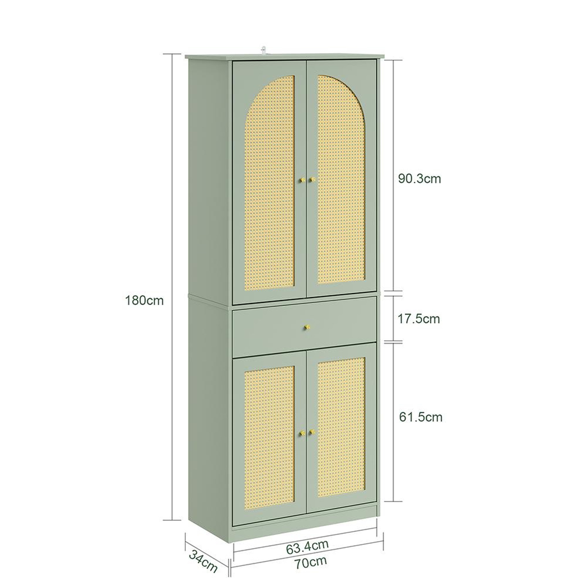 Voir la diapositive 3 : SOBUY Armoire d'entrée avec tiroir Vert 70x34x180cm FSB107-GR