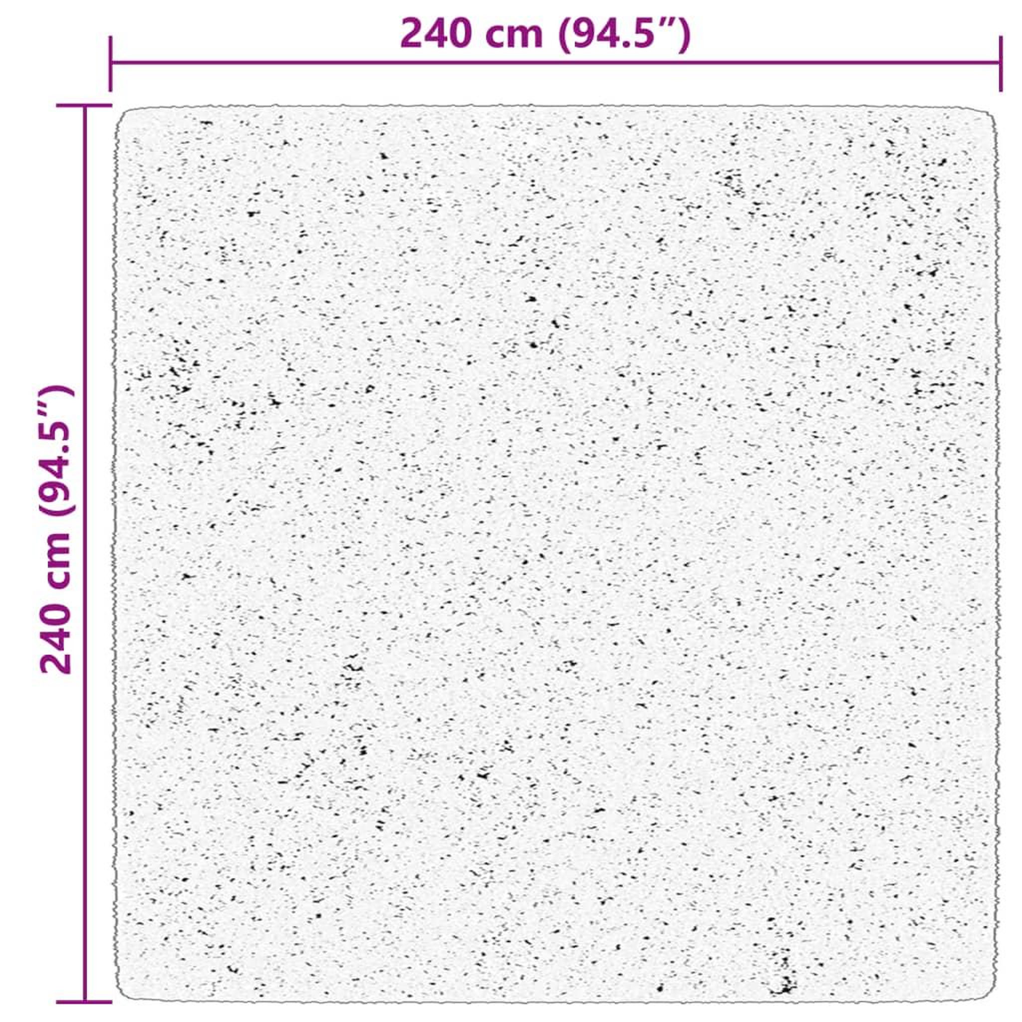 Voir la diapositive 6 : VIDAXL Tapis HUARTE a poils courts doux et lavable gris 240x240 cm