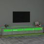 Voir la diapositive 4 : VIDAXL Meuble TV avec lumieres LED Gris beton 270x35x40 cm