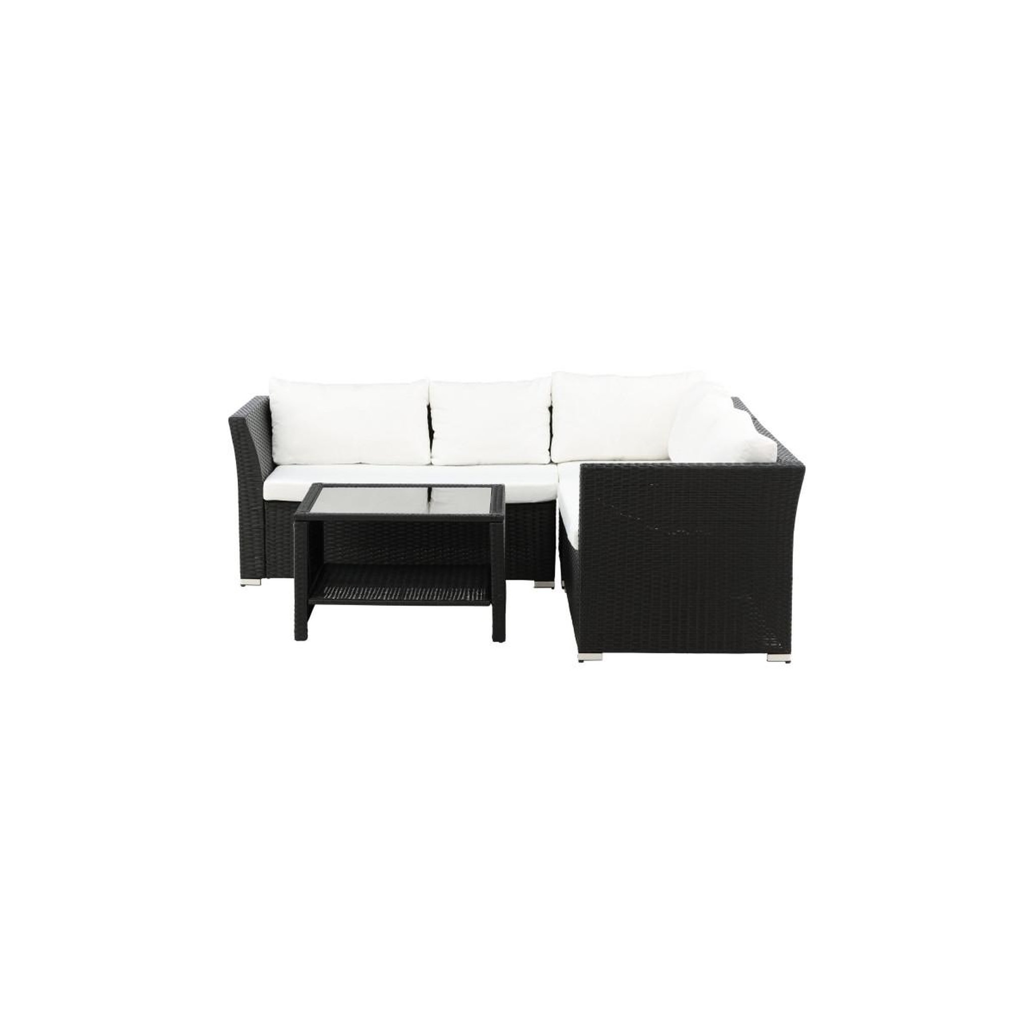 Voir la diapositive 4 : Paris Prix Salon d'angle de jardin  haiti  194cm noir & blanc