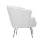 Voir la diapositive 3 : Habitat et Jardin Fauteuil bouclette  Floria  - 75 x 68 x 77,5 cm -  Blanc
