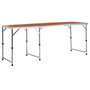 Voir la diapositive 1 : VIDAXL Table pliable de camping Aluminium 180x60 cm