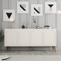 Voir la diapositive 2 : Habitat et Jardin Buffet en bois  Lyon  - 180 x 35 x 81 cm - Crème, Noyer