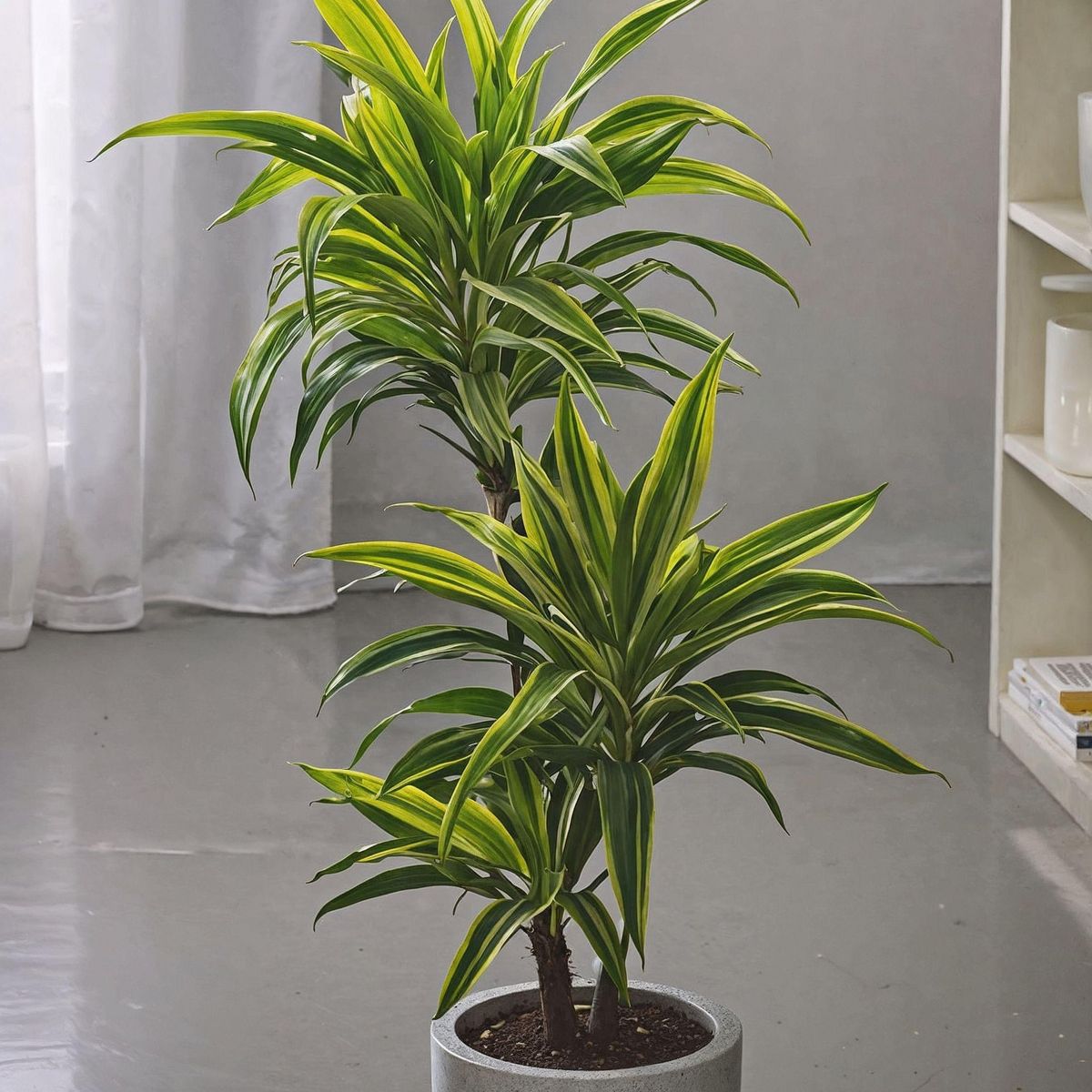 PLANT IN A BOX Dragonnier - Set de 2 - Dracaena deremensis 'Lemon Lime' - H60-70cm - ⌀17cm