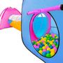 Voir la diapositive 2 : tectake Tente de jeux enfants avec tunnels, igloo, 200 balles et toit amovible bleu