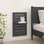 Voir la diapositive 3 : VIDAXL Etageres de chevet murales 2 pcs Gris Bois de pin massif