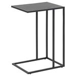 TOILINUX Table d'appoint ou bout de canapé en MDF et métal. Coloris disponibles : Beige, Noir