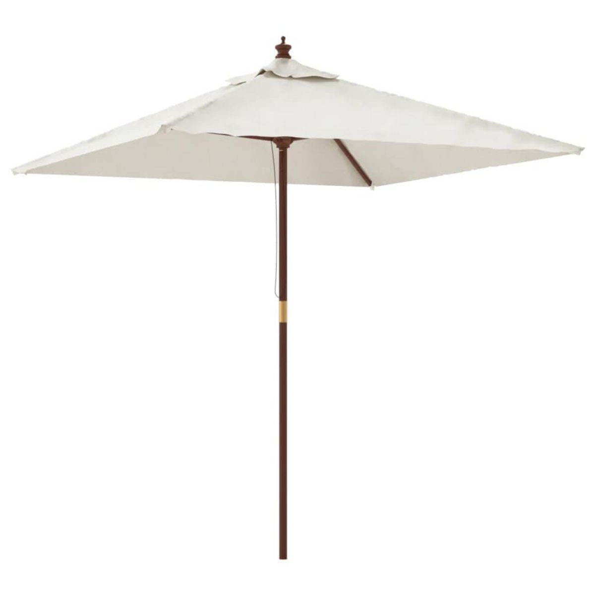 VIDAXL Parasol de jardin avec mat en bois sable 198x198x231 cm
