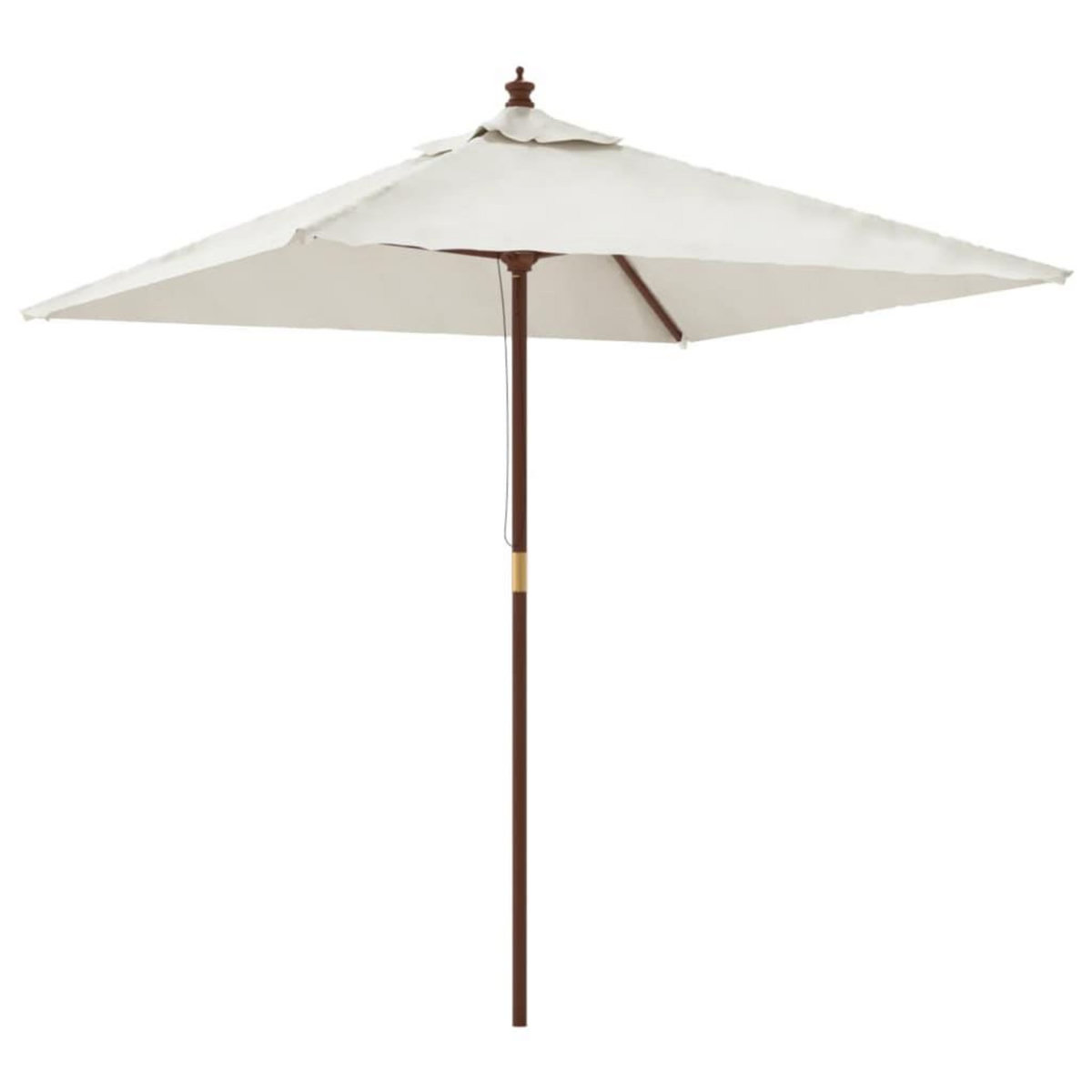 VIDAXL Parasol de jardin avec mat en bois sable 198x198x231 cm