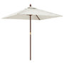 Voir la diapositive 2 : VIDAXL Parasol de jardin avec mat en bois sable 198x198x231 cm