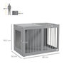 Voir la diapositive 3 : PAWHUT Cage chien intérieure niche pour chien 2 portes verrouillables 80 x 50 x 56,5 cm gris