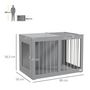 Voir la diapositive 3 : PAWHUT Cage chien intérieure niche pour chien 2 portes verrouillables 80 x 50 x 56,5 cm gris