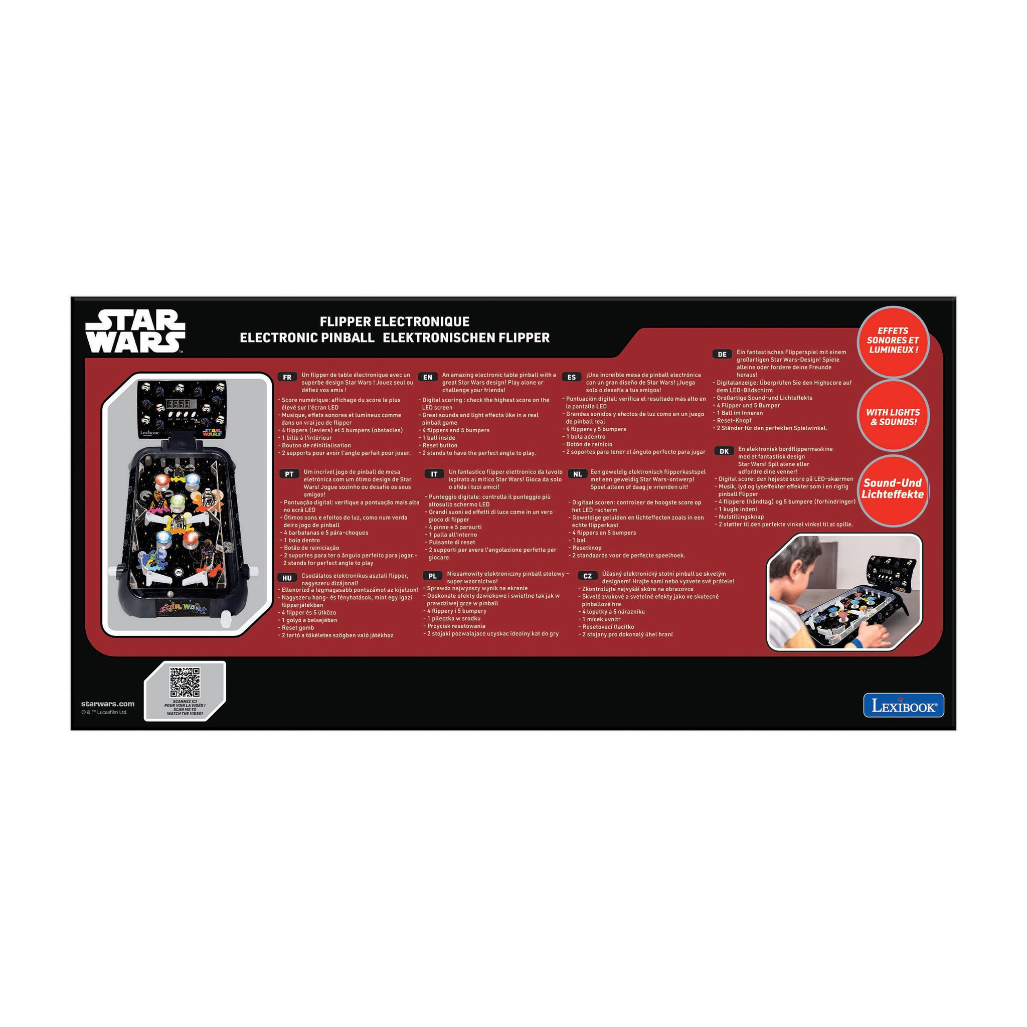 Voir la diapositive 4 : Lexibook Flipper électronique de table Star Wars