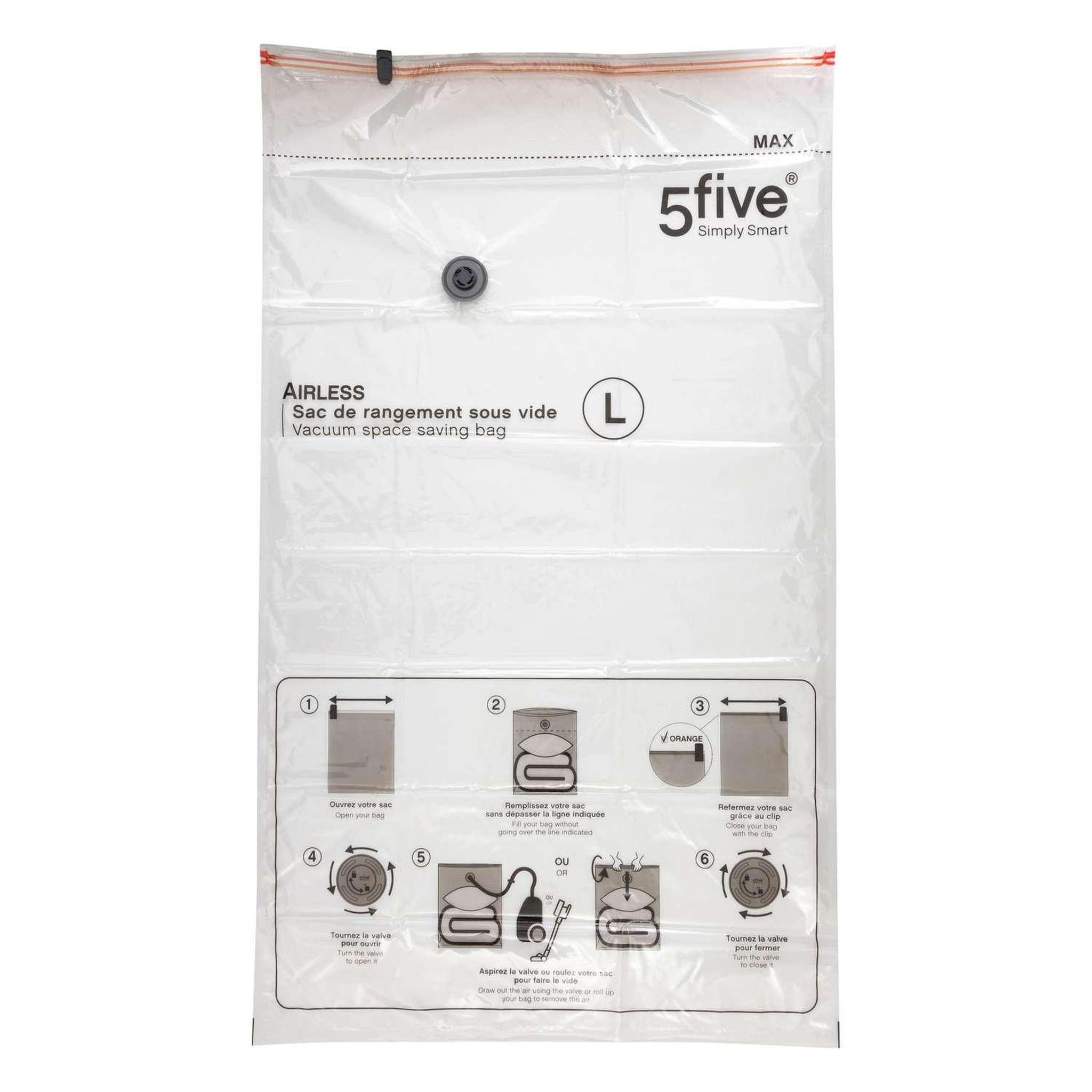 Voir la diapositive 2 : FIVE Housse de rangement sous-vide Taille L
