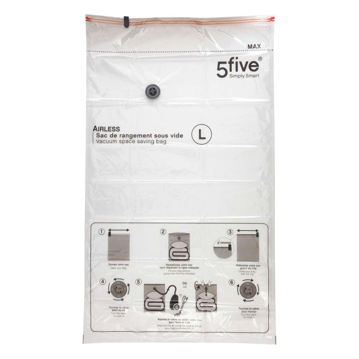 FIVE Housse de rangement sous-vide Taille L