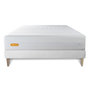 Voir la diapositive 2 : SEPTNUITS Matelas + sommier kit blanc Memo Bio Mousse à mémoire de forme Maxi épaisseur Déhoussable