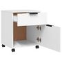 Voir la diapositive 4 : VIDAXL Classeur mobile avec roues Blanc 45x38x54 cm Bois d'ingenierie