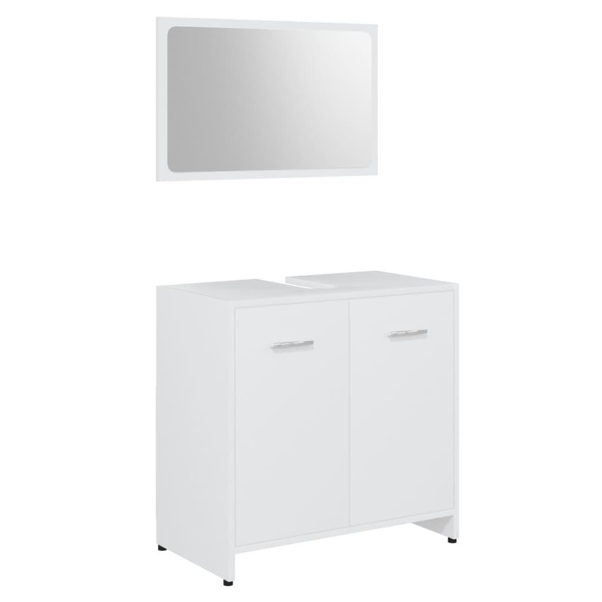 Voir la diapositive 2 : VIDAXL Ensemble de meubles de salle de bain Blanc Bois d'ingenierie