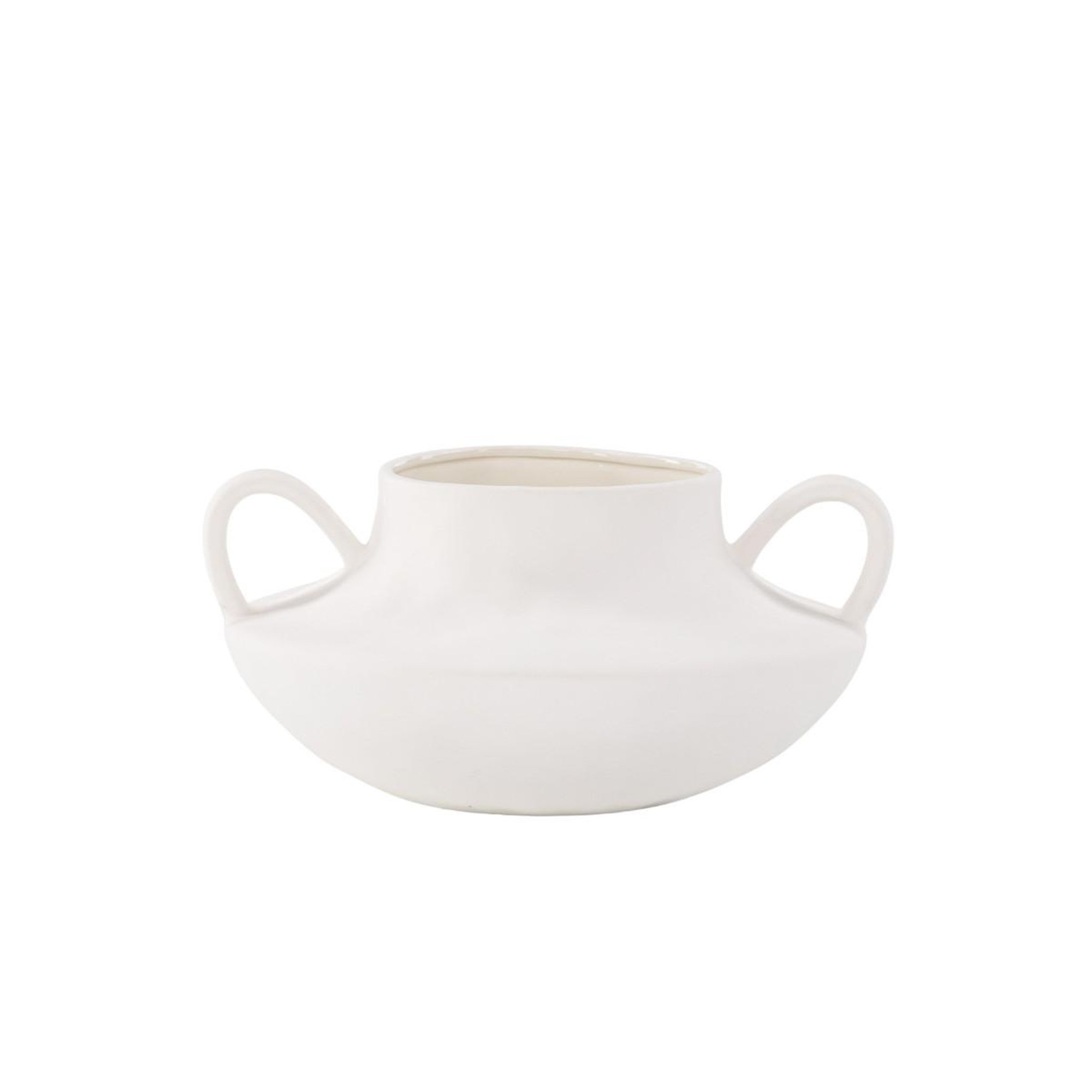 Voir la diapositive 4 : Paris Prix Pot Design en Céramique  Holda  31cm Blanc Cassé