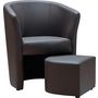 Voir la diapositive 1 : Fauteuil cabriolet + Pouf ROMA