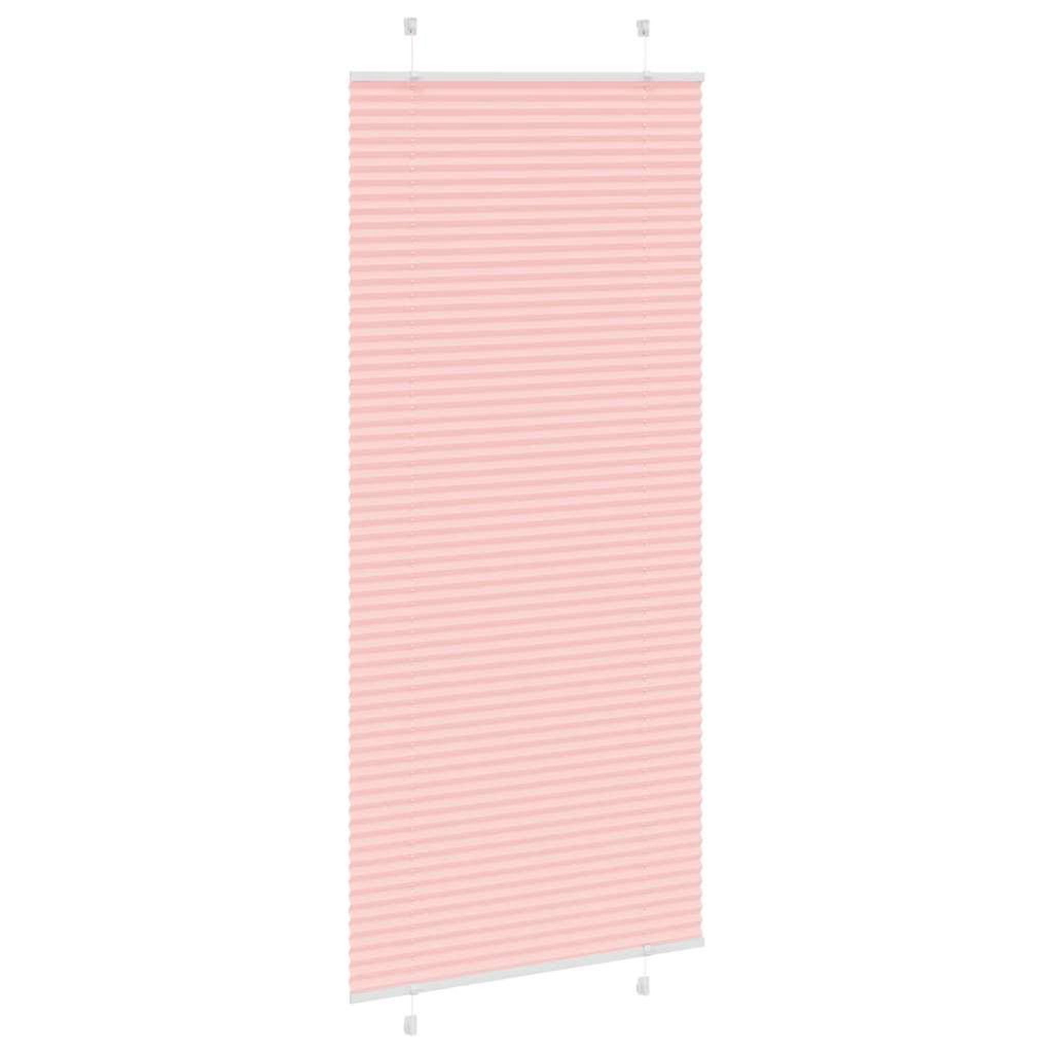 Voir la diapositive 4 : VIDAXL Store plisse rose 95x200 cm largeur du tissu 94,4 cm polyester