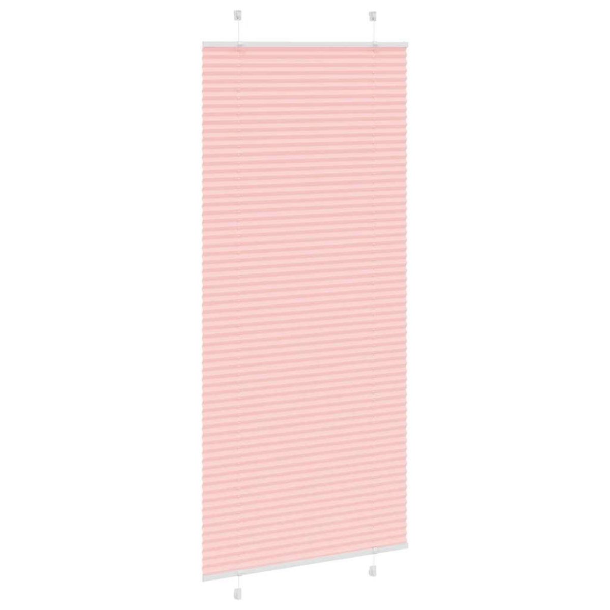 VIDAXL Store plisse rose 95x200 cm largeur du tissu 94,4 cm polyester