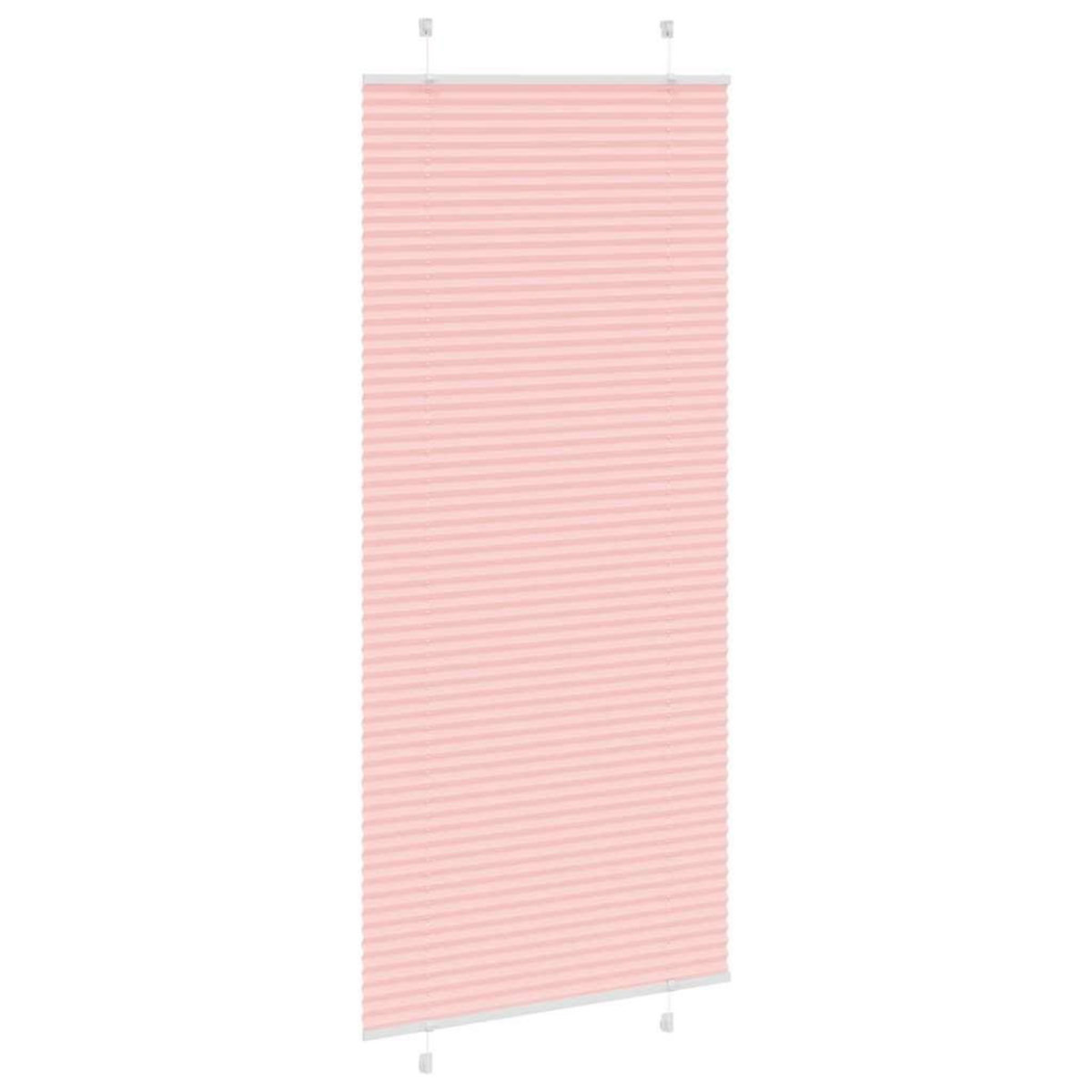 VIDAXL Store plisse rose 95x200 cm largeur du tissu 94,4 cm polyester