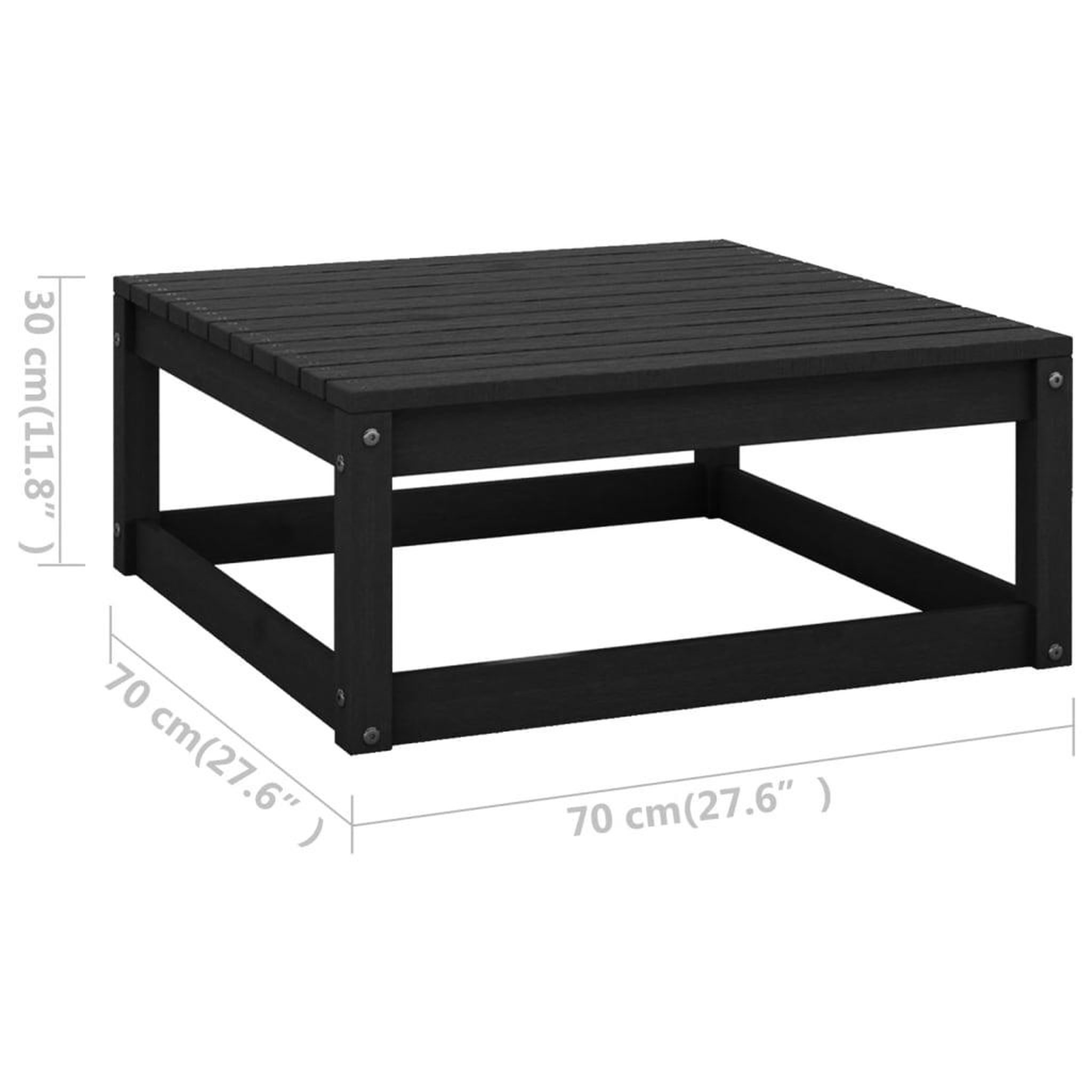 Voir la diapositive 6 : VIDAXL Salon de jardin 10 pcs avec coussins Noir Bois de pin massif