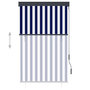 Voir la diapositive 3 : VIDAXL Store roulant d'exterieur 100x250 cm Bleu et blanc