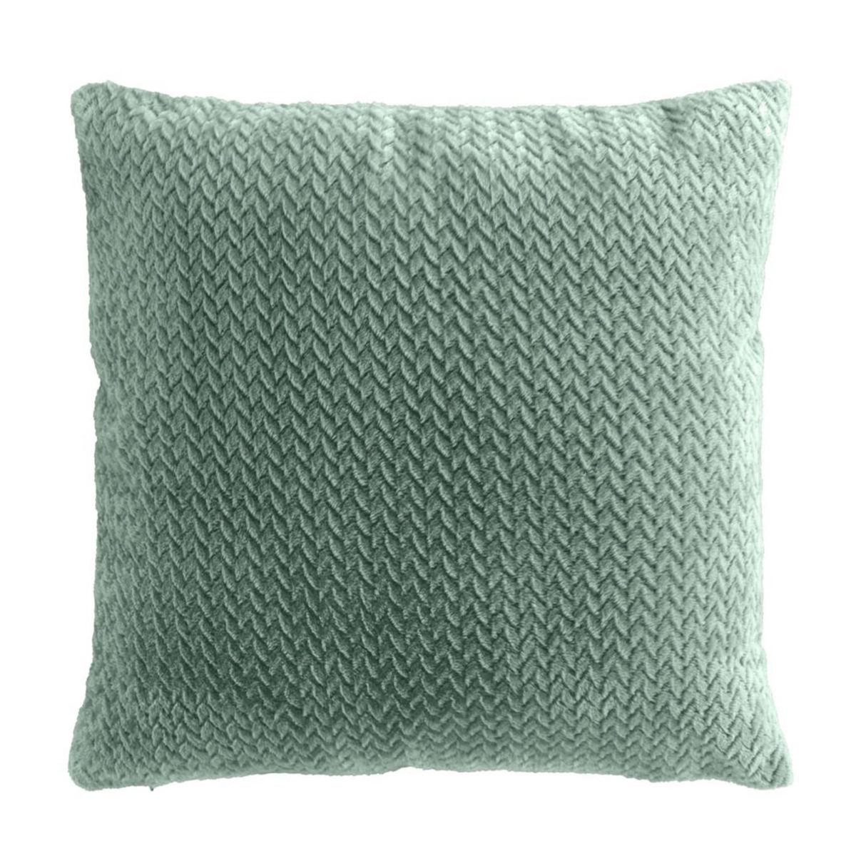 Paris Prix Coussin Déco en Flanelle  Flanela  45x45cm Vert Cèdre