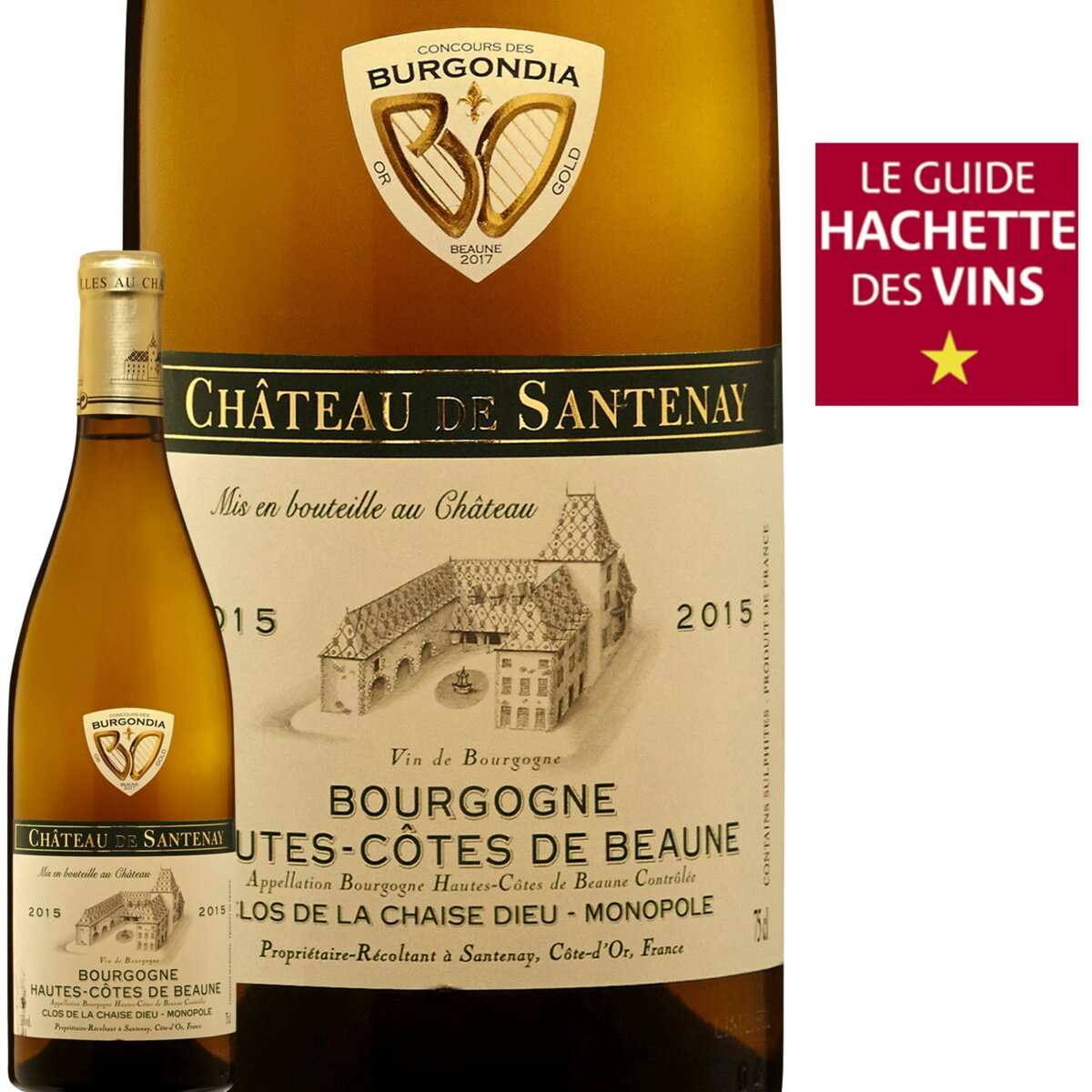 Château de Santenay Bourgogne Hautes Côtes De Beaune Clos de la Chaise Monopole  Blanc 2015