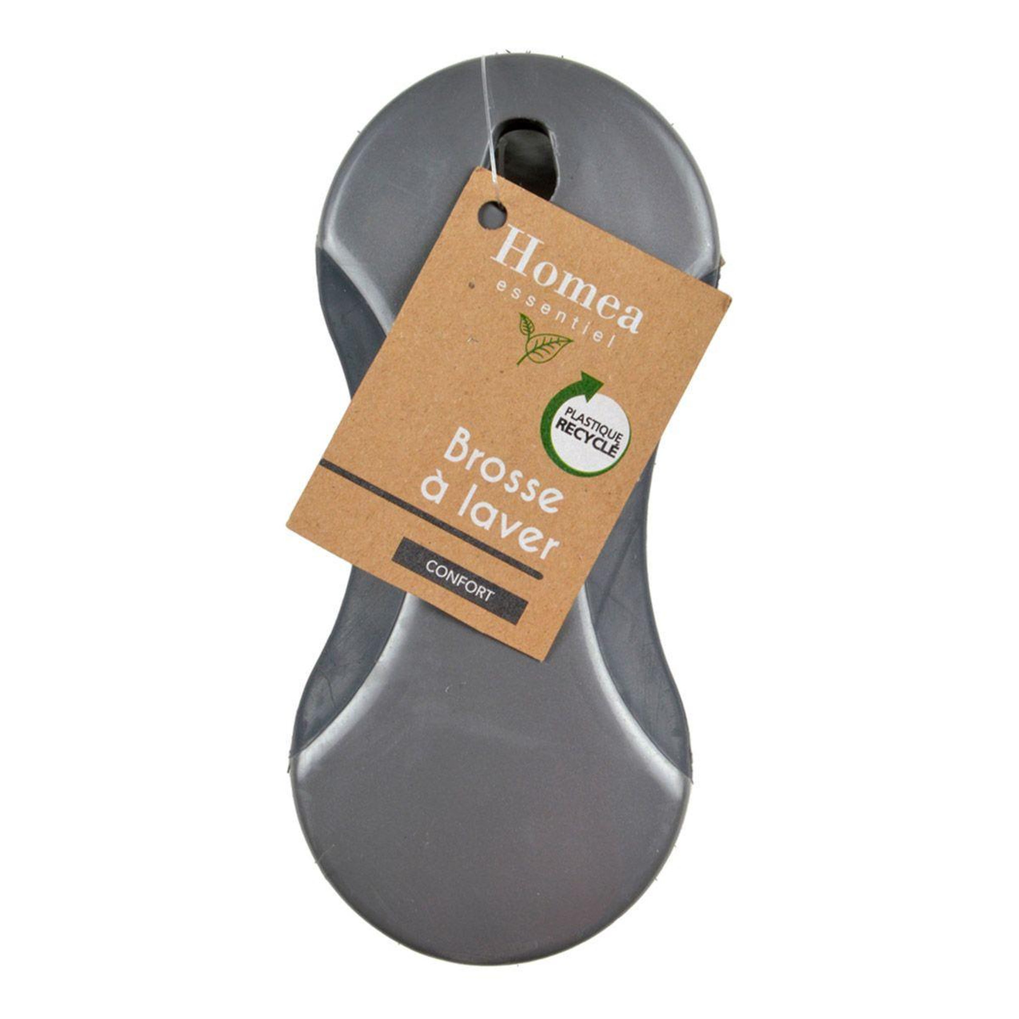 Voir la diapositive 2 : HOMEA Brosse à laver  ménage confort  17cm gris