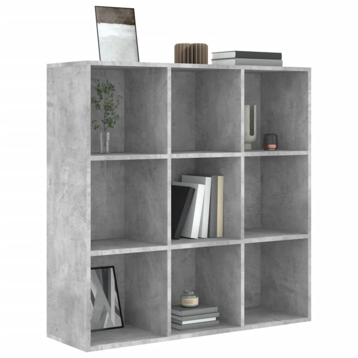 VIDAXL Bibliotheque gris beton 98x29x97,5 cm bois d'ingenierie